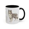 11oz Collie Mug, Black, right side view