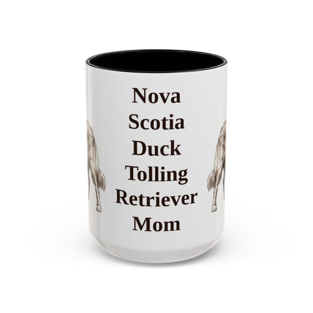 15oz Nova Scotia Duck Tolling Retriever Dog Mom Mug, Vintage Sketch Coffee Mug, Dog Mom Gift