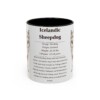 11oz Icelandic Sheepdog Mug, Illustrated Dog Breed Facts Coffee Mug, Vintage Dog Keepsake Gift