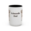 15oz Schnoodle Dog Dad Mug, Vintage Sketch Coffee Mug, Dog Dad Gift