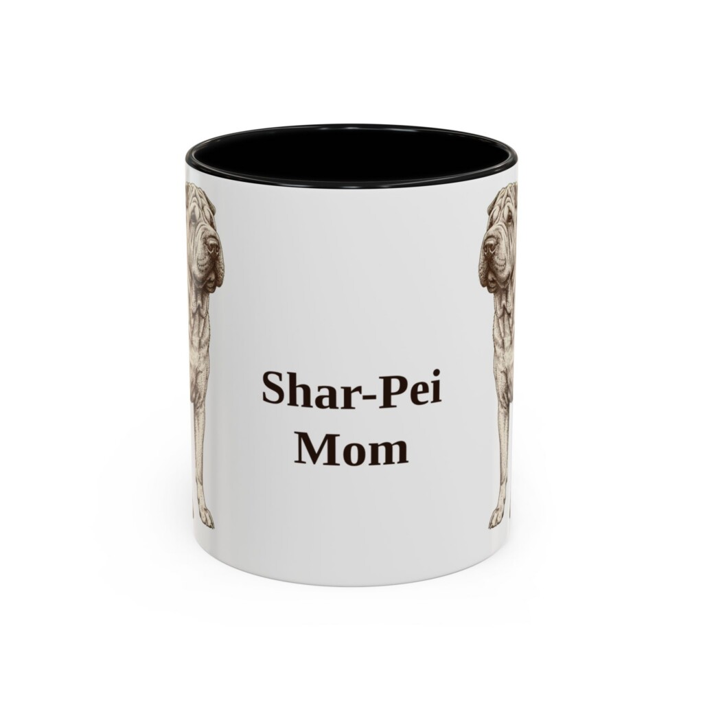11oz Shar-Pei Dog Mom Mug, Vintage Sketch Coffee Mug, Dog Mom Gift