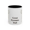 11oz Great Pyrenees Dog Dad Mug, Vintage Sketch Coffee Mug, Dog Dad Gift