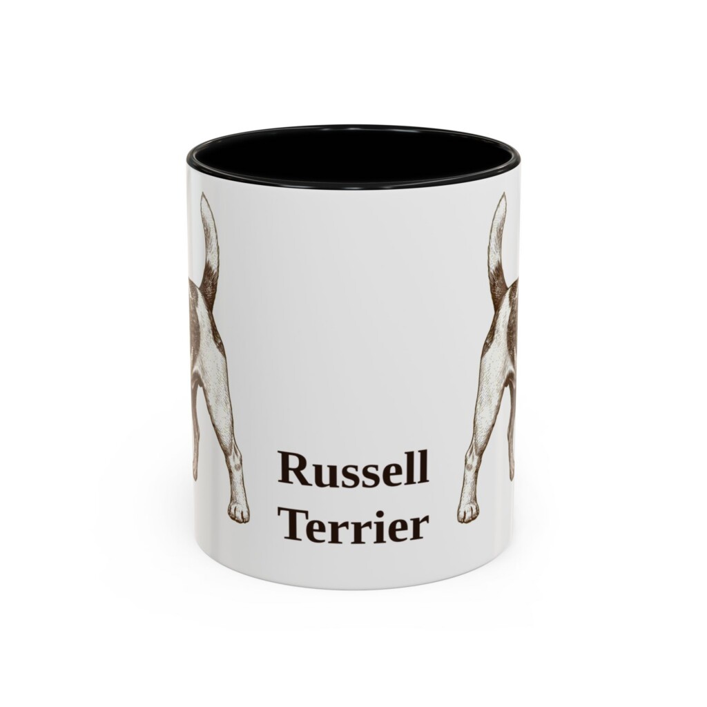 11oz Russell Terrier Mug, Vintage Dog Portrait Coffee Mug, Dog Lover Gift