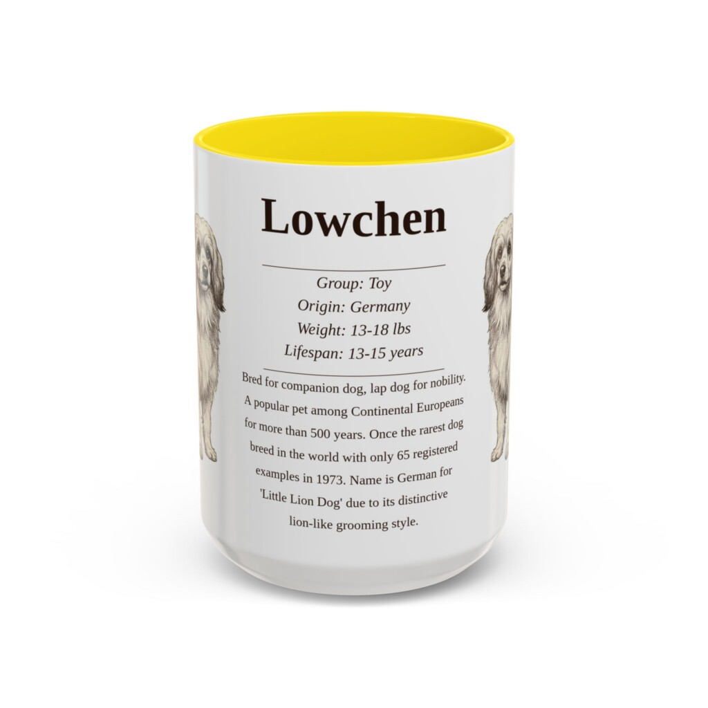 15oz Lowchen Mug, Red, front view