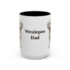 15oz Westiepoo Dog Dad Mug, Vintage Sketch Coffee Mug, Dog Dad Gift