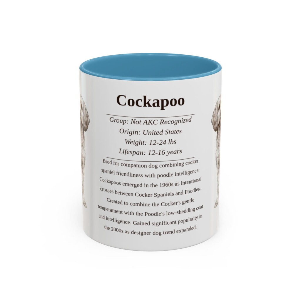11oz Cockapoo Mug, Orange, front view