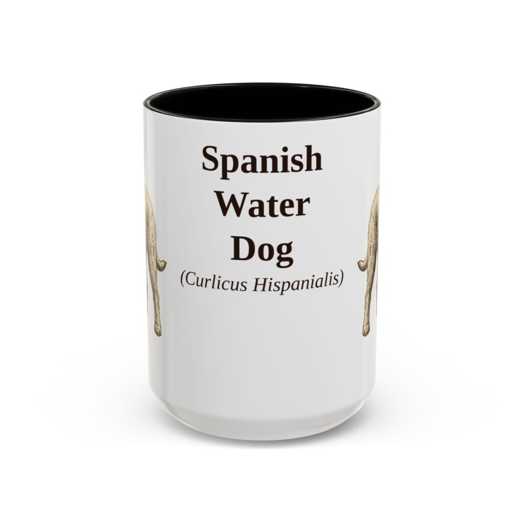 1079627176680513170_2048.jpeg 15oz Spanish Water Dog Latin Mug, Vintage Dog Coffee Mug, Dog Lover Gift