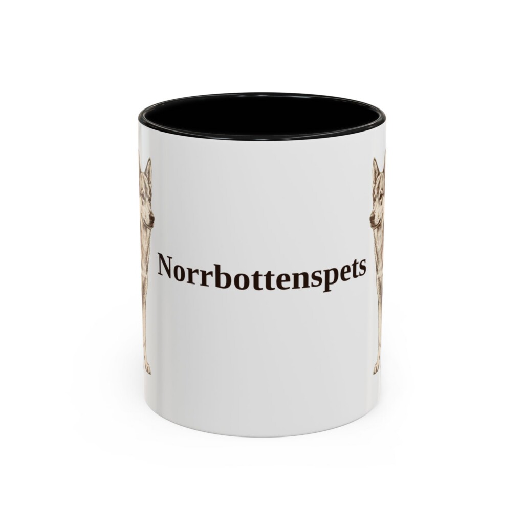 11oz Norrbottenspets Mug, Vintage Dog Portrait Coffee Mug, Dog Lover Gift