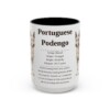 15oz Portuguese Podengo Mug, Illustrated Dog Breed Facts Coffee Mug, Vintage Dog Keepsake Gift