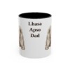 11oz Lhasa Apso Dog Dad Mug, Vintage Sketch Coffee Mug, Dog Dad Gift