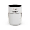 10918424485479116560_2048.jpeg 15oz Irish Setter Latin Mug, Vintage Dog Coffee Mug, Dog Lover Gift