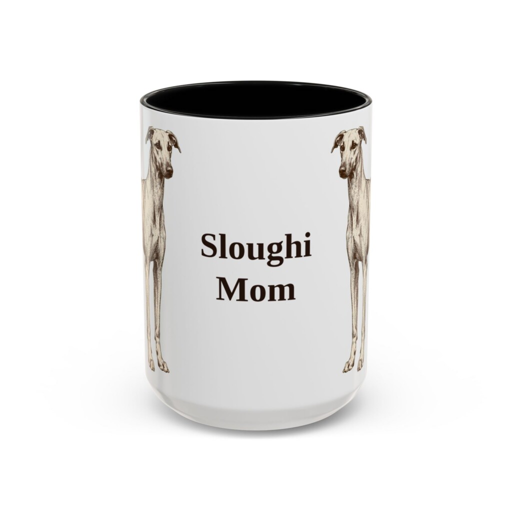 10919323896936278760_2048.jpeg 15oz Sloughi Dog Mom Mug, Vintage Sketch Coffee Mug, Dog Mom Gift