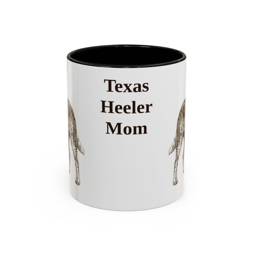 11oz Texas Heeler Dog Mom Mug, Vintage Sketch Coffee Mug, Dog Mom Gift