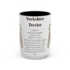 15oz Yorkshire Terrier Mug, Illustrated Dog Breed Facts Coffee Mug, Vintage Dog Keepsake Gift
