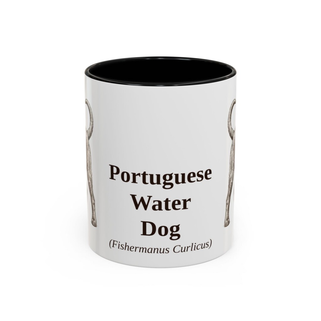 11oz Portuguese Water Dog Latin Mug, Vintage Dog Coffee Mug, Dog Lover Gift