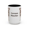 15oz German Pinscher Mug, Vintage Dog Portrait Coffee Mug, Dog Lover Gift