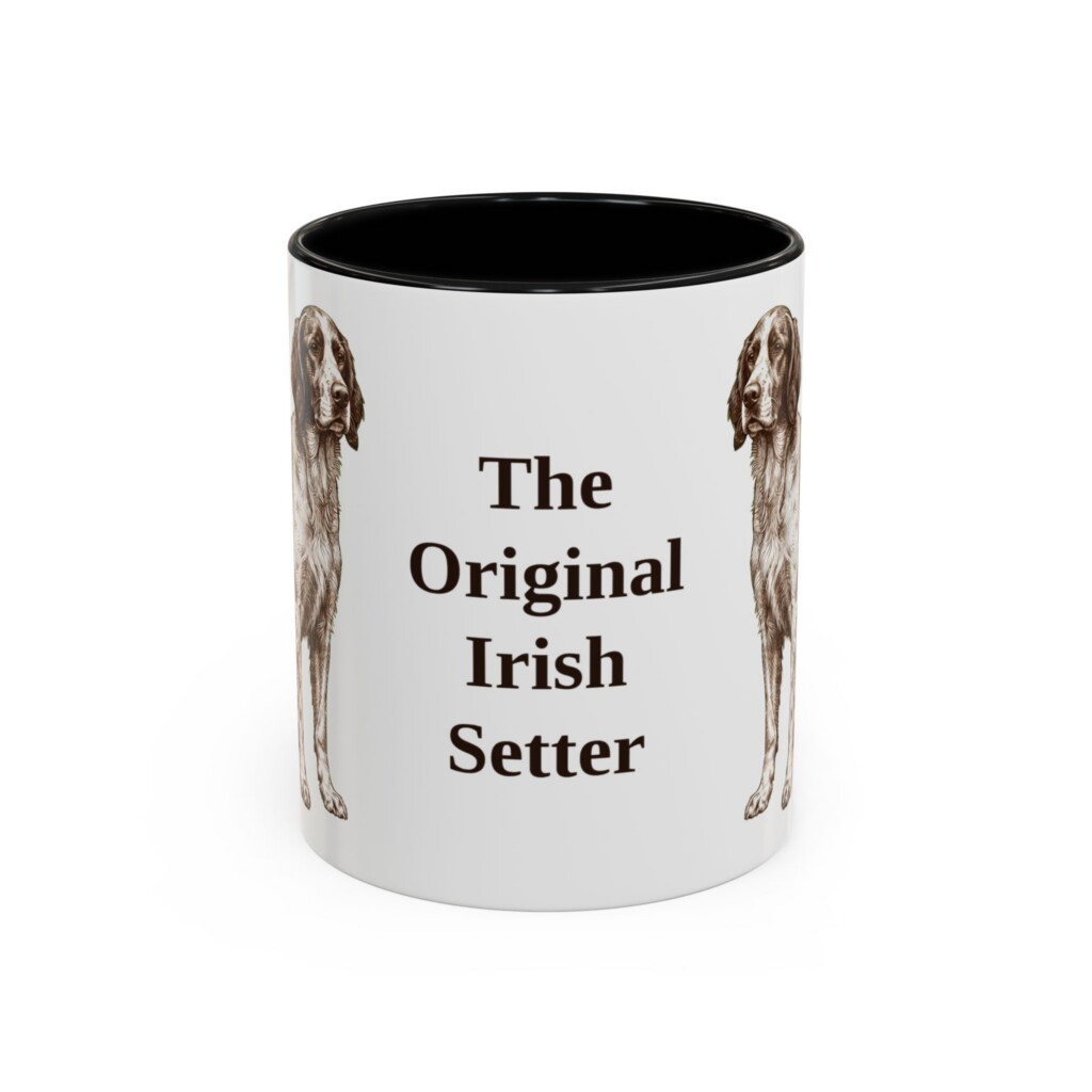 11oz Funny Irish Red and White Setter Mug, Vintage Dog Coffee Mug, Dog Lover Gift