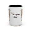 15oz Yorkipoo Dog Dad Mug, Vintage Sketch Coffee Mug, Dog Dad Gift
