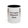 11oz Norwegian Elkhound Dog Mom Mug, Vintage Sketch Coffee Mug, Dog Mom Gift