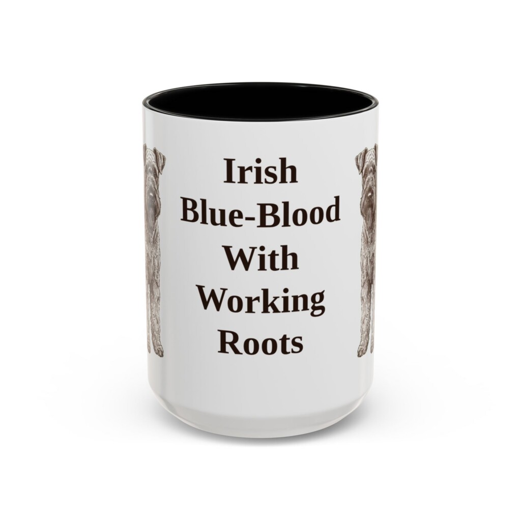 15oz Funny Kerry Blue Terrier Mug, Vintage Dog Coffee Mug, Dog Lover Gift