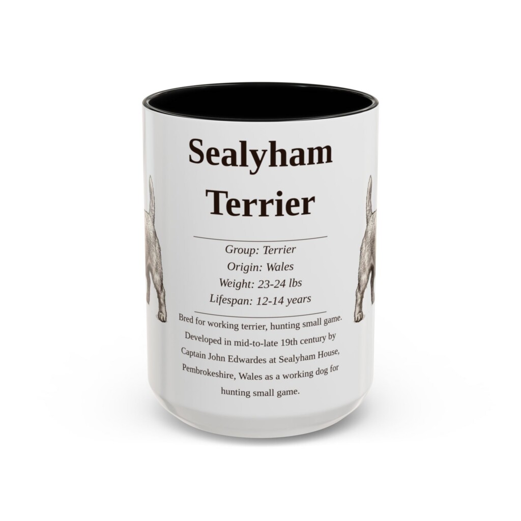 11400850347570922679_2048.jpeg 15oz Sealyham Terrier Mug, Illustrated Dog Breed Facts Coffee Mug, Vintage Dog Keepsake Gift