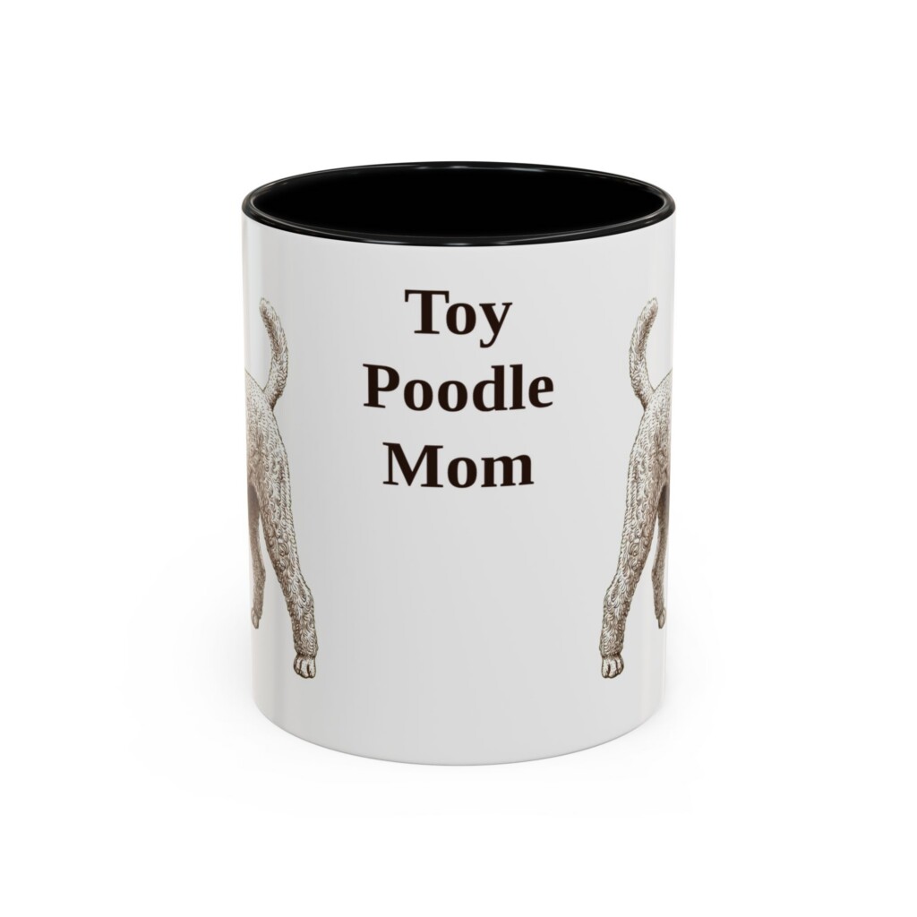 11432439955478049981_2048.jpeg 11oz Toy Poodle Dog Mom Mug, Vintage Sketch Coffee Mug, Dog Mom Gift