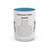 15oz American Cocker Spaniel Mug, Light Blue, front view