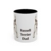 11oz Russell Terrier Dog Dad Mug, Vintage Sketch Coffee Mug, Dog Dad Gift