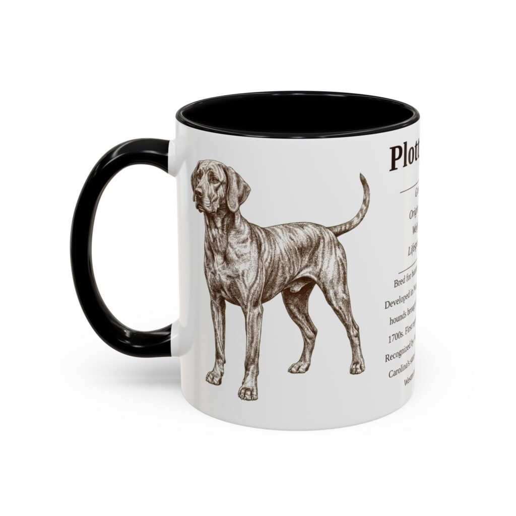 11oz Plott Hound Mug, Black, left side view