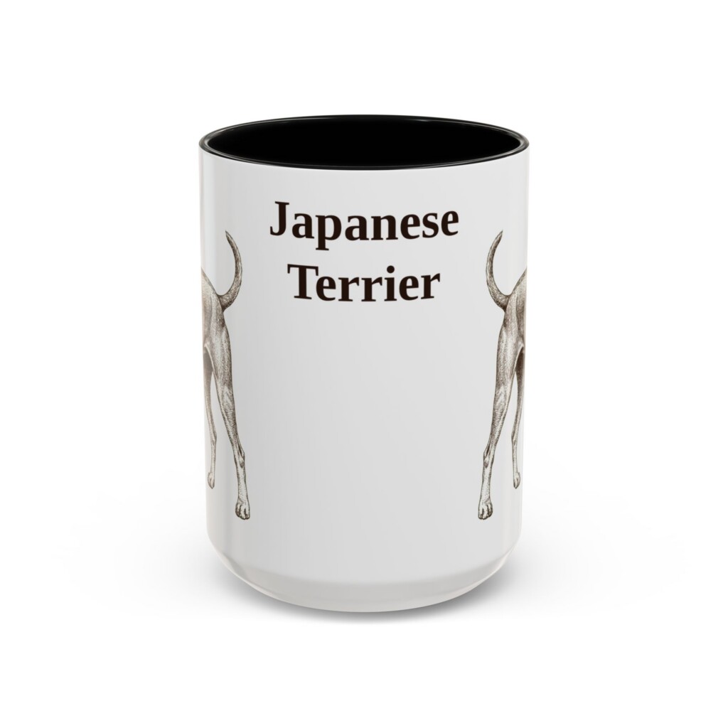 15oz Japanese Terrier Mug, Vintage Dog Portrait Coffee Mug, Dog Lover Gift