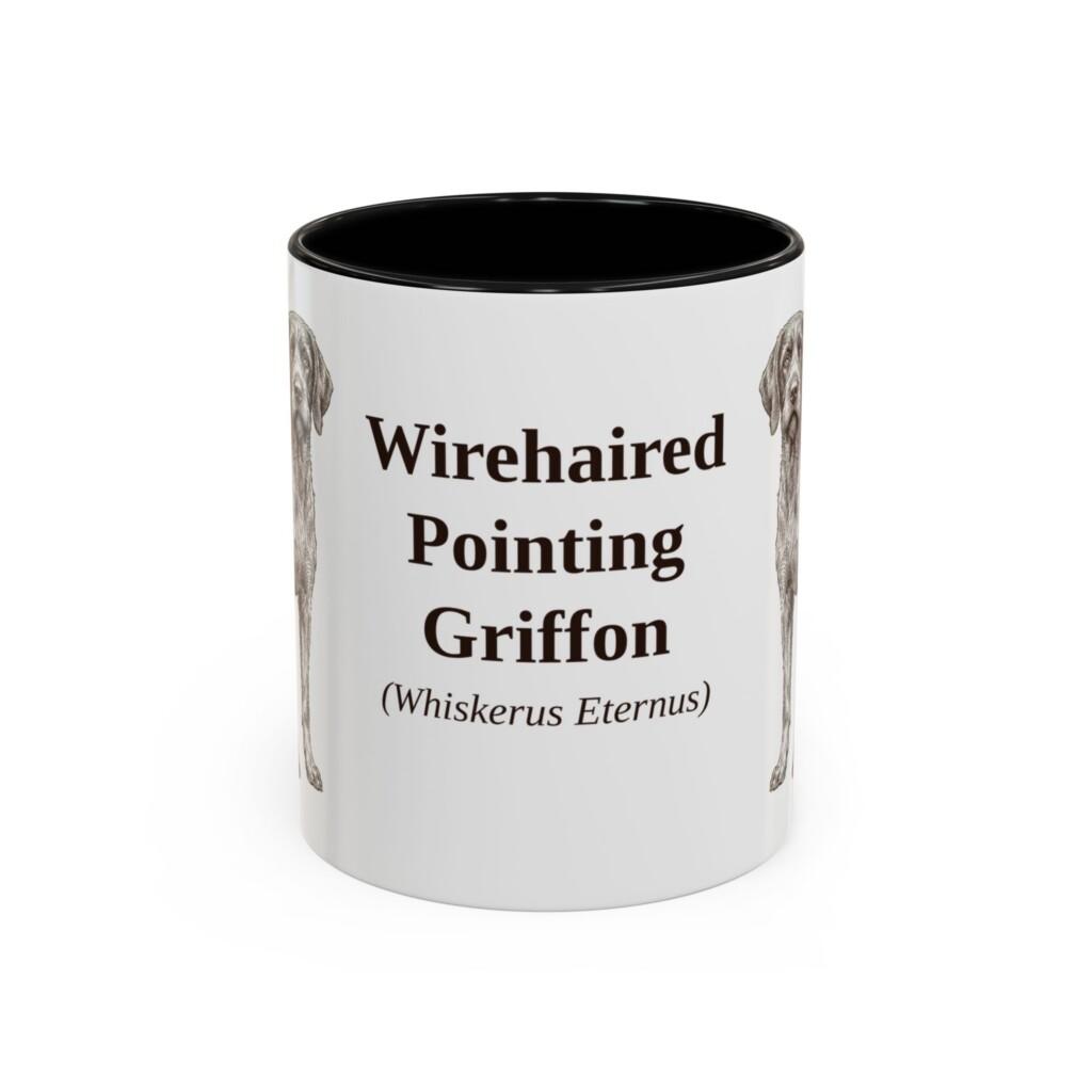 11oz Wirehaired Pointing Griffon Latin Mug, Vintage Dog Coffee Mug, Dog Lover Gift