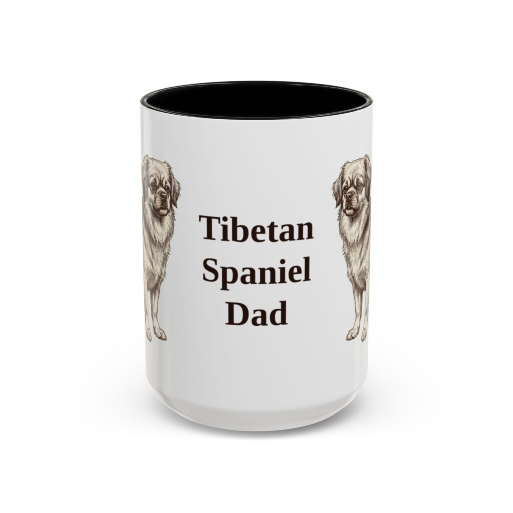 11600784071015569484_2048.jpeg 15oz Tibetan Spaniel Dog Dad Mug, Vintage Sketch Coffee Mug, Dog Dad Gift