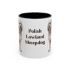 11oz Polish Lowland Sheepdog Mug, Vintage Dog Portrait Coffee Mug, Dog Lover Gift