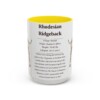 15oz Rhodesian Ridgeback Mug, Red, front view