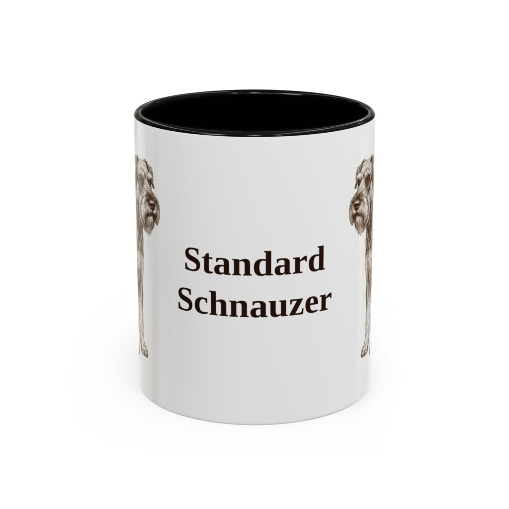 11oz Standard Schnauzer Mug, Vintage Dog Portrait Coffee Mug, Dog Lover Gift