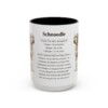 15oz Schnoodle Mug, Illustrated Dog Breed Facts Coffee Mug, Vintage Dog Keepsake Gift