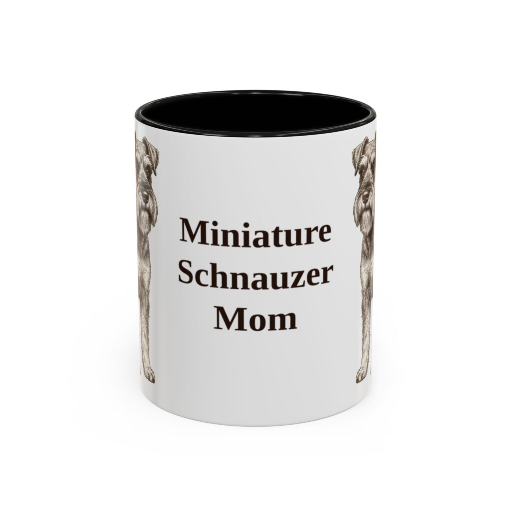 1175767861940752020_2048.jpeg 11oz Miniature Schnauzer Dog Mom Mug, Vintage Sketch Coffee Mug, Dog Mom Gift