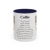11oz Collie Mug, Yellow, front view