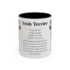 11oz Irish Terrier Mug, Illustrated Dog Breed Facts Coffee Mug, Vintage Dog Keepsake Gift
