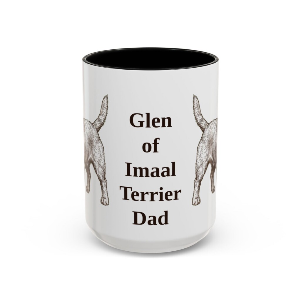 15oz Glen of Imaal Terrier Dog Dad Mug, Vintage Sketch Coffee Mug, Dog Dad Gift