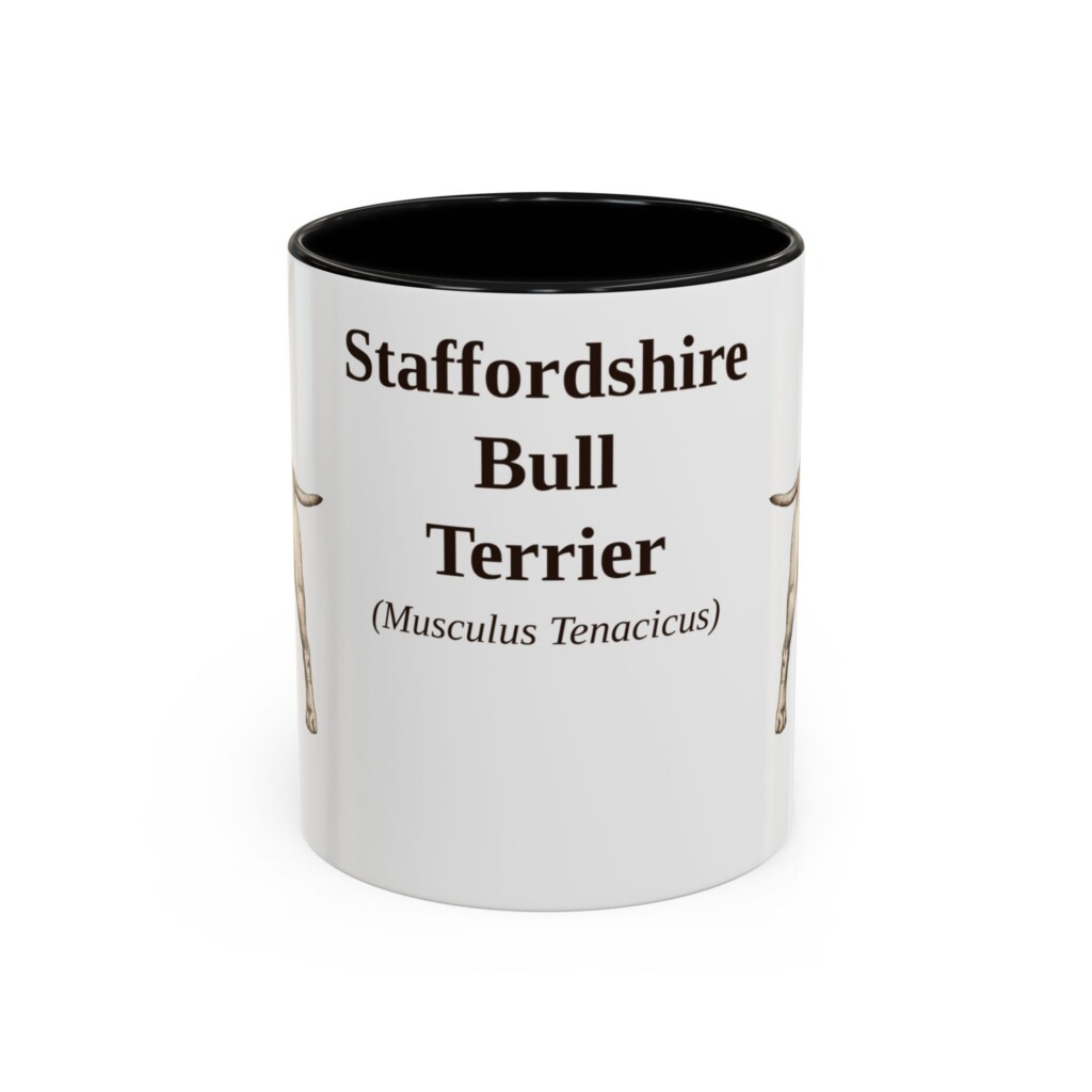 11oz Staffordshire Bull Terrier Latin Mug, Vintage Dog Coffee Mug, Dog Lover Gift