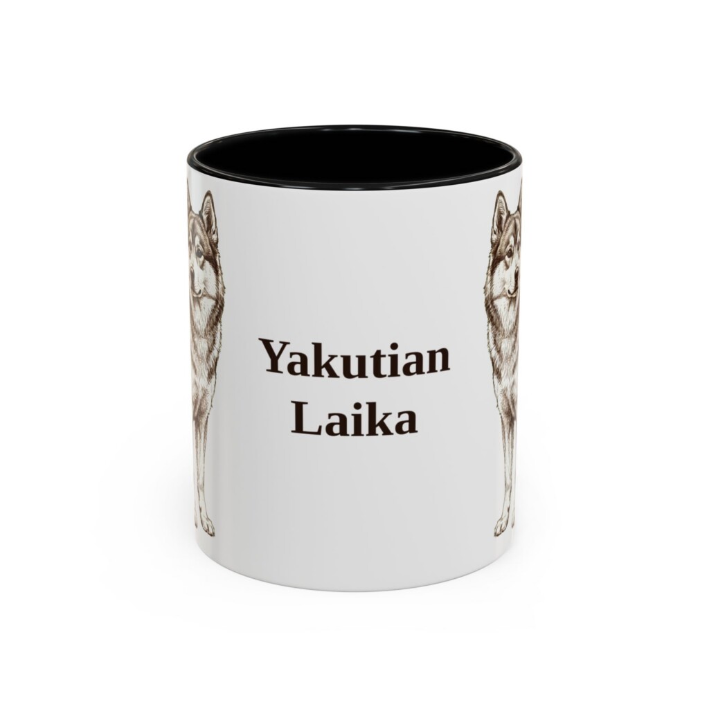 11oz Yakutian Laika Mug, Vintage Dog Portrait Coffee Mug, Dog Lover Gift