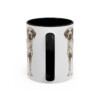 11oz Funny Harrier Dog Mug, Black, back view