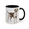11oz Funny Harrier Dog Mug, Black, right side view