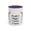 11oz Funny Harrier Dog Mug, Purple, front view
