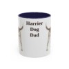 11oz Harrier Dog Dog Dad Mug, Navy, front view