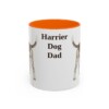 11oz Harrier Dog Dog Dad Mug, Orange, front view