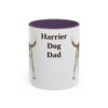 11oz Harrier Dog Dog Dad Mug, Purple, front view