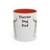 11oz Harrier Dog Dog Dad Mug, Red, front view