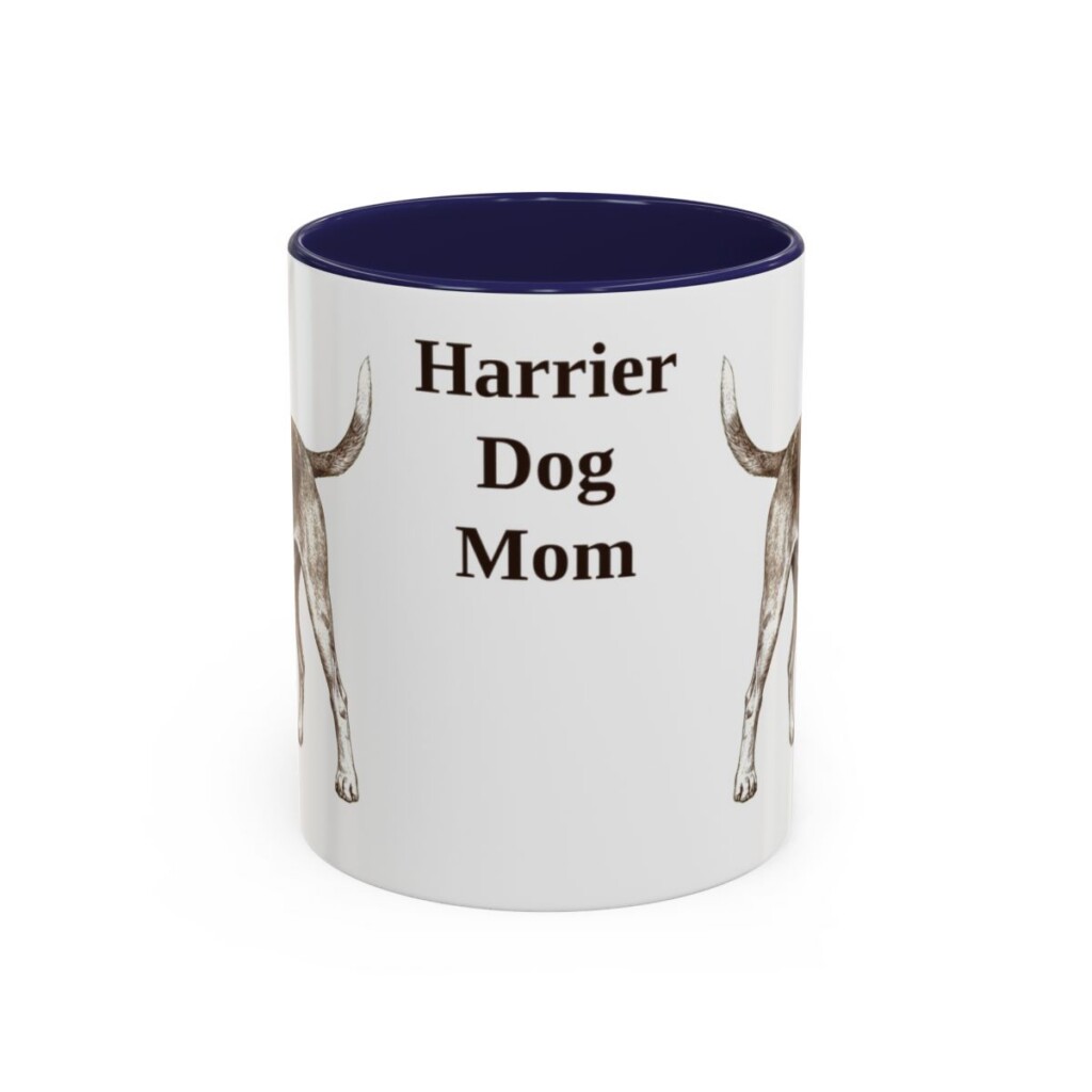 11oz Harrier Dog Dog Mom Mug, Navy, front view